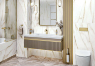 Керамогранит Alma Ceramica Bianco Chiara Белый лаппатированый 57x57