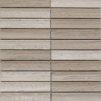 PIX 347 White Wooden, Concave, чип 30х151 мм, сетка 305х318х12 мм, Матовая