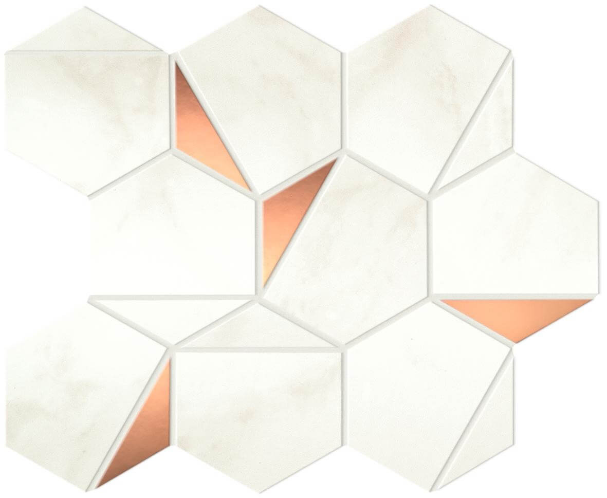 Мозаика Marvel Calacatta Delicato Gold Hex Shiny (A4WT) Мозаика Marvel Calacatta Delicato Gold Hex Shiny (A4WT)