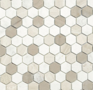 Pietra Mix 3 MAT hex 18x30x6