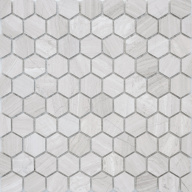 Travertino silver MAT hex 18x30x6 (ПУ)