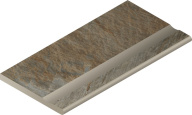 Бортик Манетик Дарк 30x60 с выемкой закруглённый X2 (620090000212)