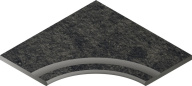 Бортик Рум Блэк 60x60 с выемкой угловой закруглённый 30 X2 (620090000662)
