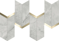 Мозаика Marvel Grey Cloud Mosaico Chevron Lappato (AF8Z) 