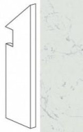 Плинтус Marvel Carrara Pure Battiscopa Sag. DX (ATER) 