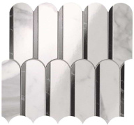 Мозаика Roma Gold Carrara Superiore/Nero Elegante Archs Mosaico (fQKP)