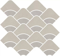 KMD2HID007BR Таделакт наборный бежевый светлый, серый матовый обрезной 30x28x0,9 декор