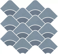 KMD2HID011BR Таделакт наборный синий светлый, синий матовый обрезной 30x28x0,9 декор