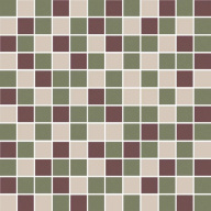 KMD2MSM011MN Темари мозаичный микс зелёный, бордовый, бежевый светлый матовый 29,8x29,8x0,35 керамогранит