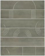 KMP3STA003RN6X Панно Мажорель зелёный глянцевый (из 6 частей 6х28,5) 36x28,5x1