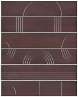 KMP3STA006RN6X Панно Мажорель бордовый глянцевый (из 6 частей 6х28,5) 36x28,5x1