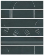 KMP3STA008RN6X Панно Мажорель зелёный тёмный глянцевый (из 6 частей 6х28,5) 36x28,5x1