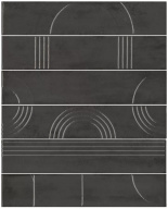 KMP3STA009RN6X Панно Мажорель чёрный глянцевый (из 6 частей 6х28,5) 36x28,5x1