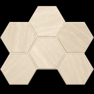 Мозаика GB01 Gabbro натуральная 25x28.5 белый