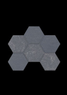Мозаика LN04/TE04 Luna натуральная 25x28.5 черный