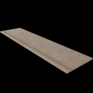 Ступень GB02 Gabbro натуральная 30x120 серый